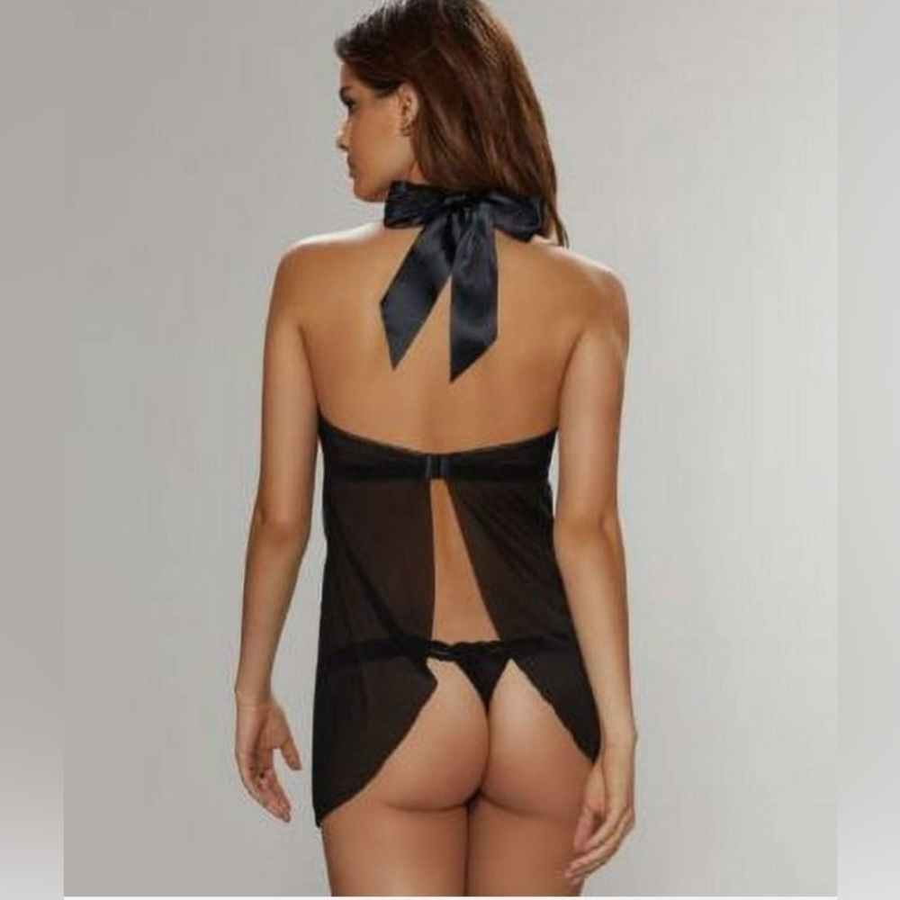Hanky Panky After Midnight Love Tied Open Back Babydoll